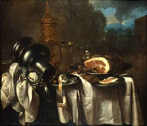 Still life with ham